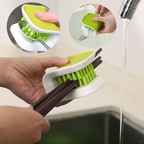 Multifunctional Kitchen Washing Brush U-Shaped Cutlery Cleaning Brush Kitchen Cleaning Tools