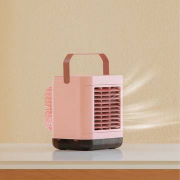 Personal Mini Air Conditioner Fan Evaporative Humidifier Air Cooler 3 Speeds 7 Color Light USB