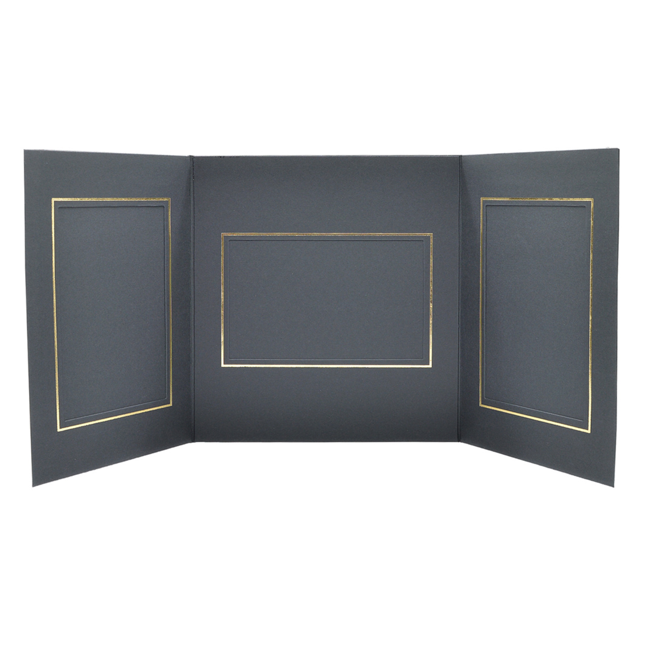 Custom 3 Opening Holders With Border For Horizontal 4 x 6 or 5 x 7 Photographs