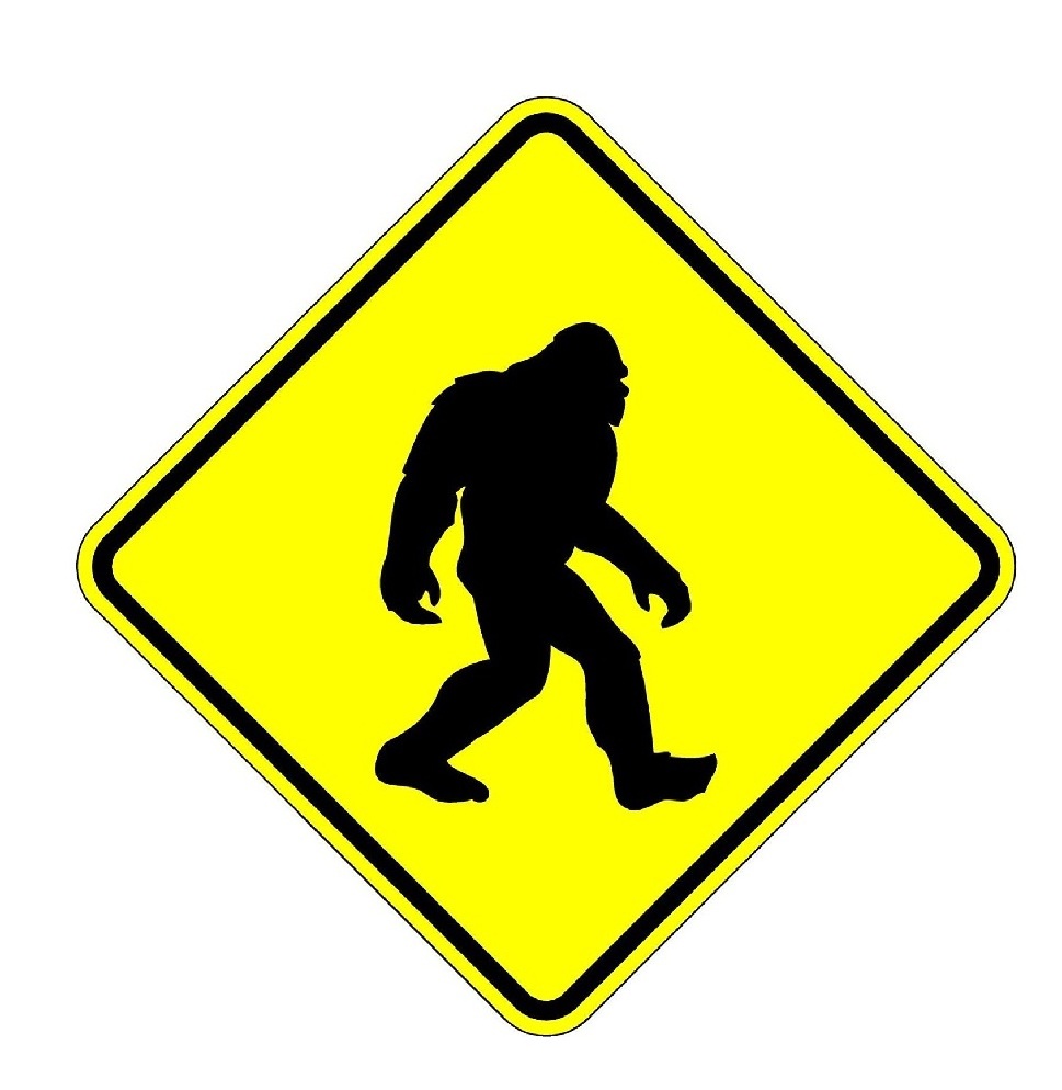 FREE SAMPLE Bigfoot Crossing Warning Sign Farm Organic Country Home Decor Wall Sign Suitable for Indoor and Outdoor Yard