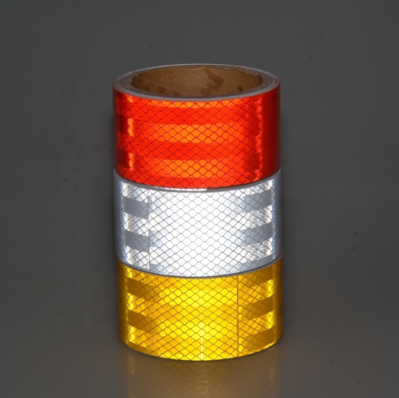 Retro Reflective Tape Supplier PVC Vinyl Reflective Strips  Reflector Sticker For Car Truck Trailer Bike Bicycle