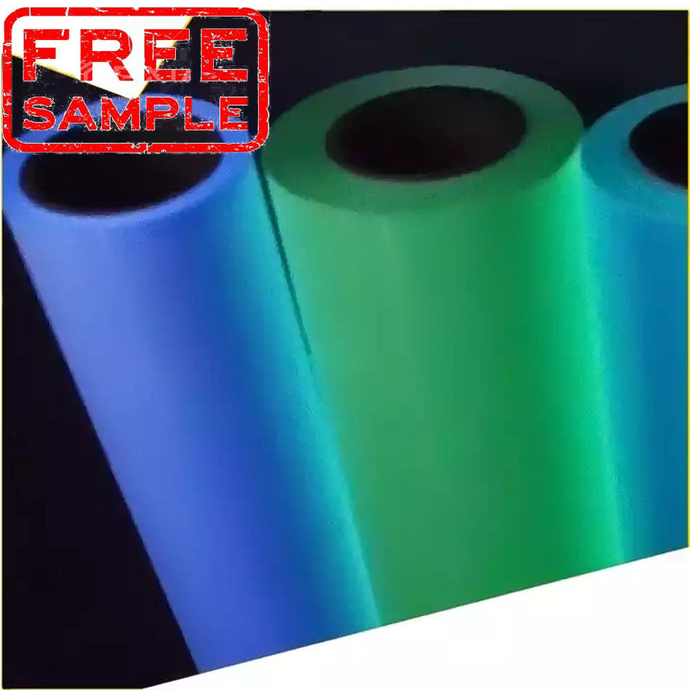 FREE SAMPLE High Quality Reflective Material fabric Self-glow Film Reflective Sheeting Glow In The Dark Vinyl 3m tape stickers