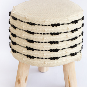 SUPER LUXURIOUS HANDMADE SOLID WOOD ACCENT  VELVET STOOL TUFTED SOFT OTTOMAN ROUND STOOL POUFFE OTTOMAN FOOTSTOOL CHAIR FOOT