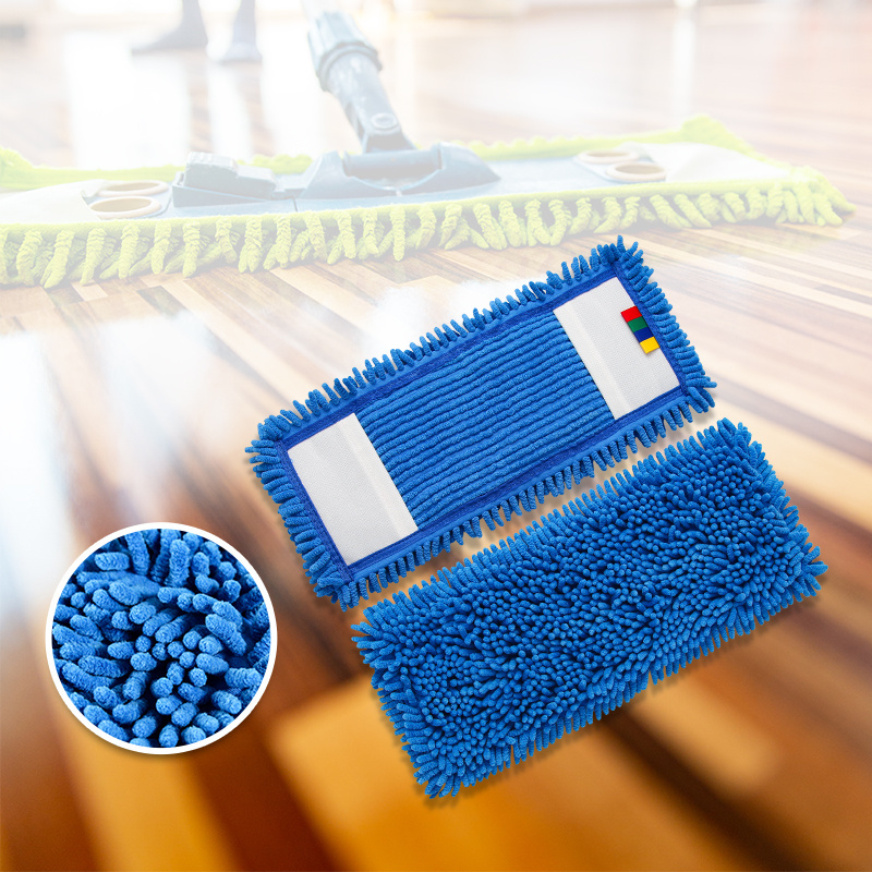 Dry And Wet Dual Use Free Flat Floor Microfiber Twist Ground Clever Mop Refill microfiber mop Chenille Mop refill