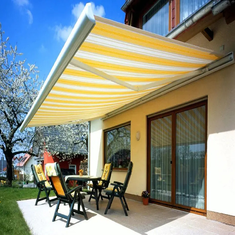 5m projection garden building gazebo sunshade canopy waterproof retractable roof system awning balcony