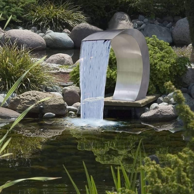 Garden Supplies Landscraping Outdoor Pond Fountain Swimming Pool Stainless Steel Waterfall