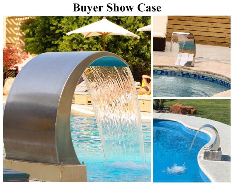 Garden Supplies Landscraping Outdoor Pond Fountain Swimming Pool Stainless Steel Waterfall