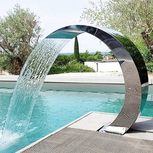 Garden Supplies Landscraping Outdoor Pond Fountain Swimming Pool Stainless Steel Waterfall