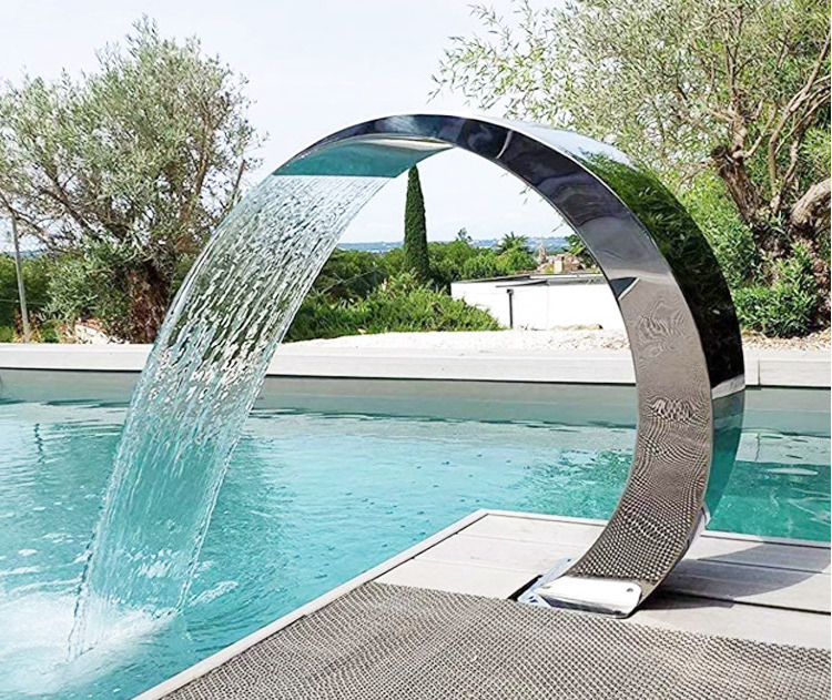 Garden Supplies Landscraping Outdoor Pond Fountain Swimming Pool Stainless Steel Waterfall