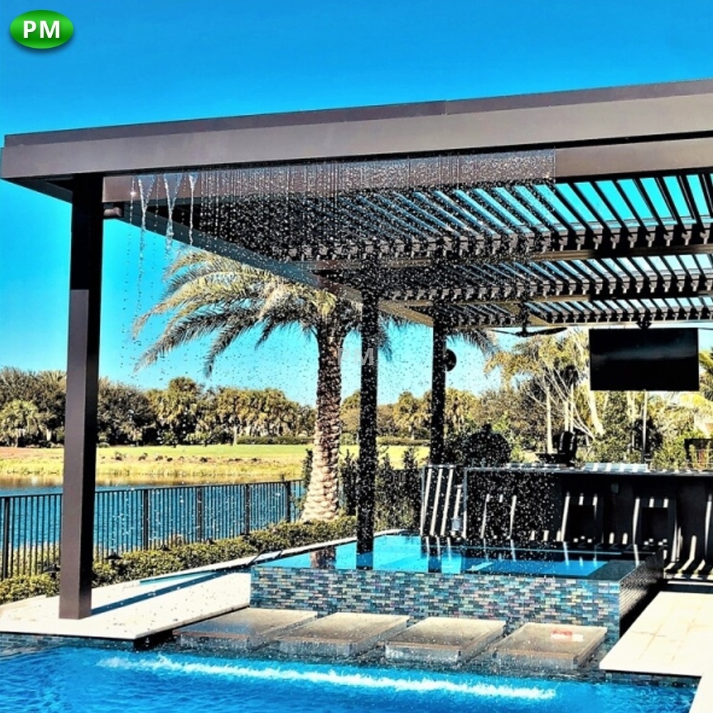 2-20% Discount smart home products hottub cover roller roof pool awning pergola 4m x 5m gazebo