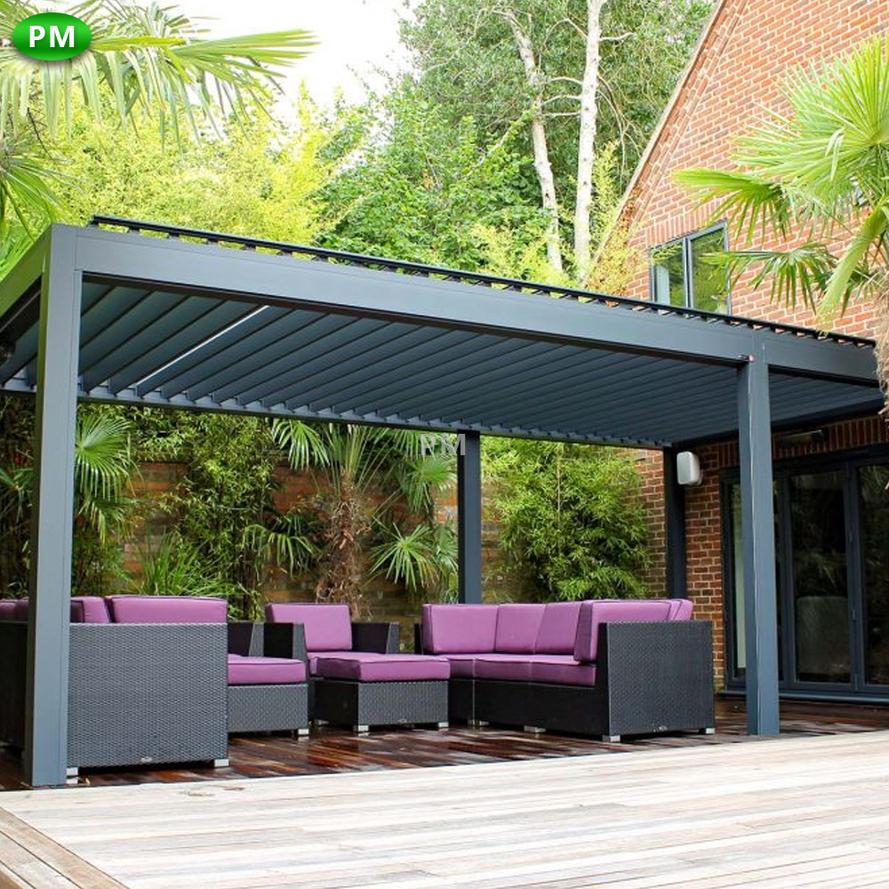 2-20% discount smart movable awning 2 post pergola motorized rodent proof gazebo aluminium outdoor