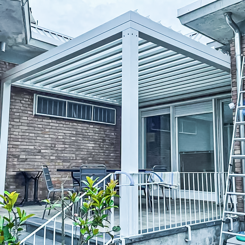 2-20% discount custom solar panel aluminum louvered roof pergola gazebo outdoor