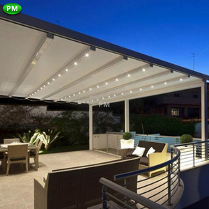 2-20% Discount outdoor pergola gazebo awnings aluminum motorized bioclimatic patio sun shade for bar