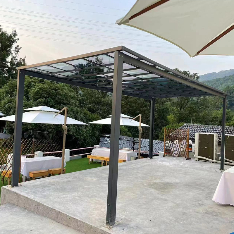 waterproof metal pergola biocmimatic balcony aluminium polycarbonate outdoor gazebo arches garden building