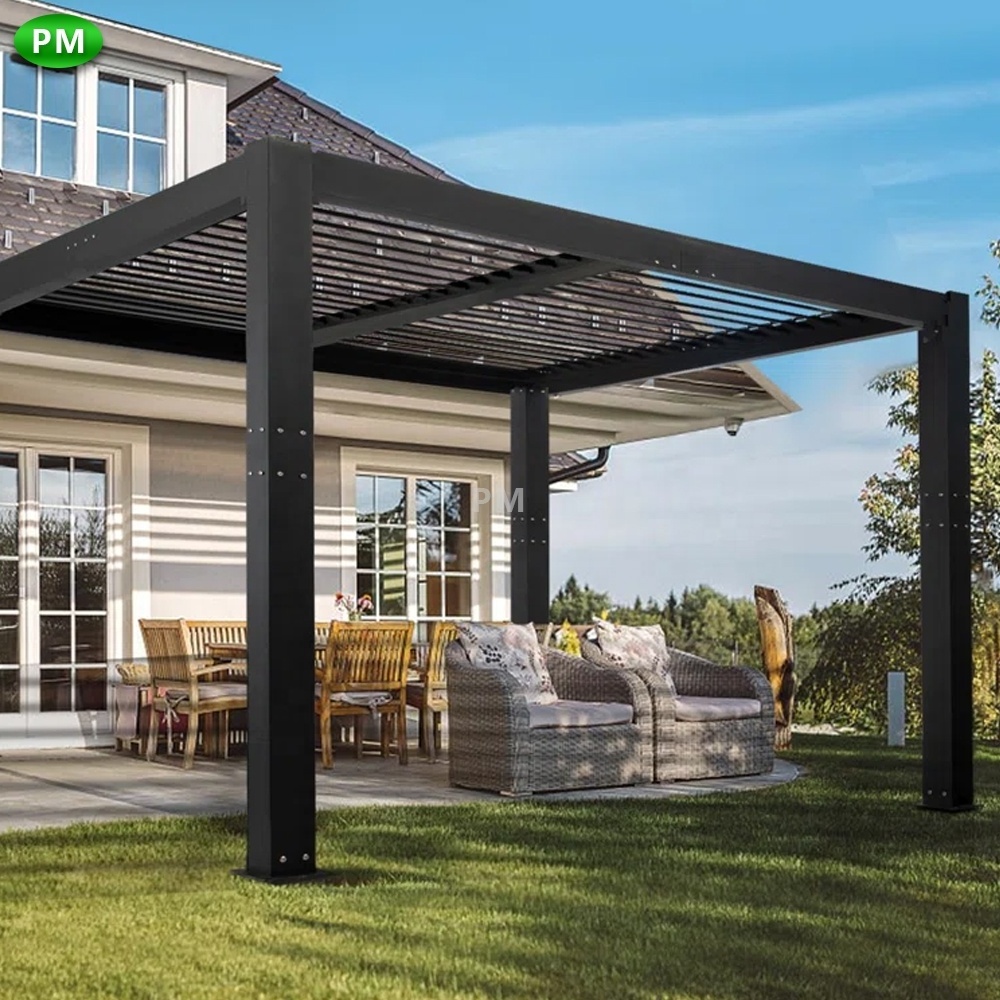 2-20% discount terrace shade outdoor pergola aluminium garden electric smart gazebo