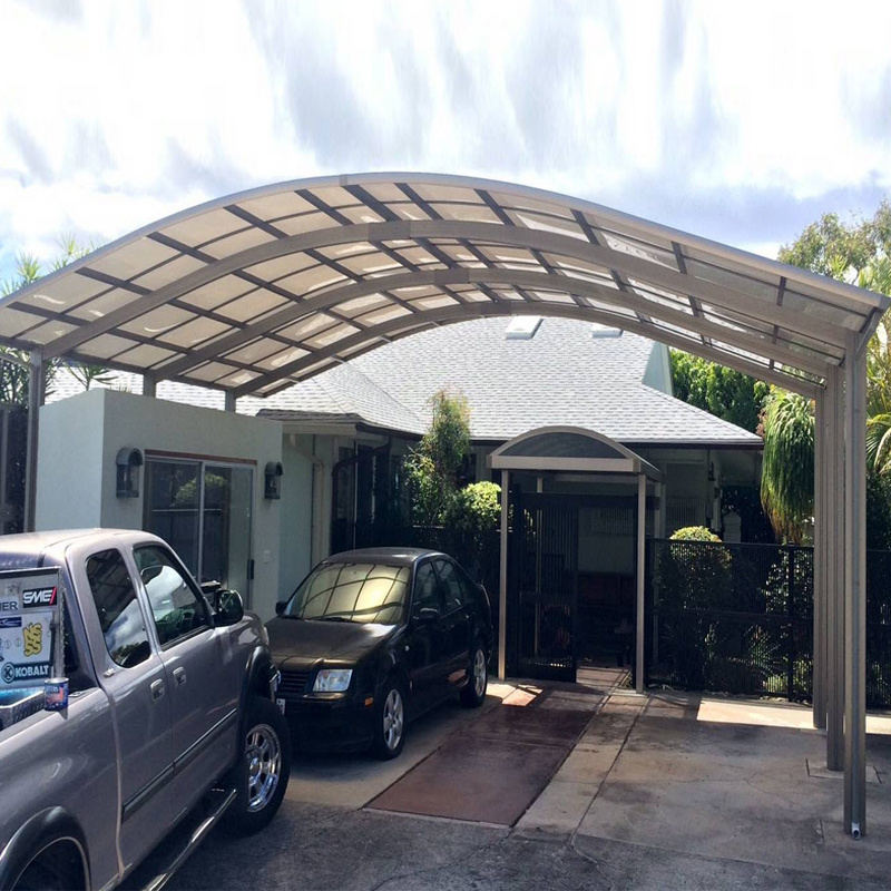 PVC coated polycarbonate awning aluminum carports walkway outdoor canopy