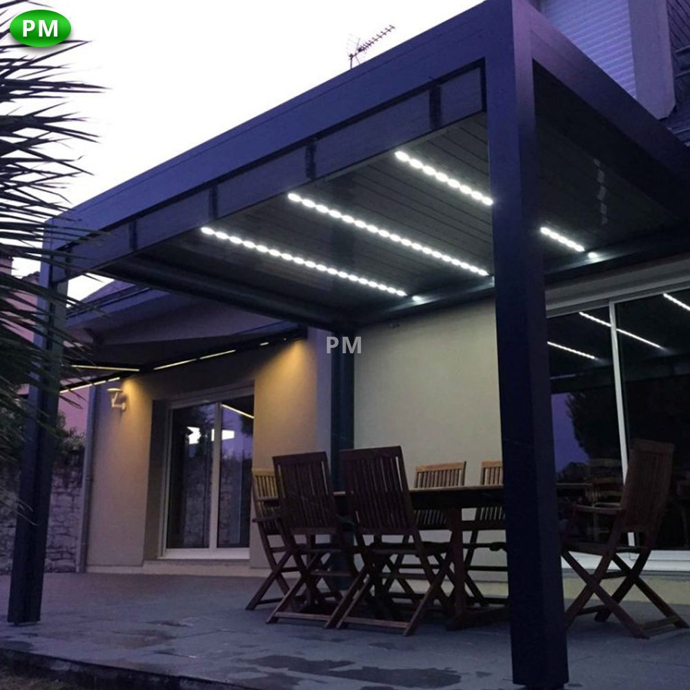 2-20% Discount aluminum louver roof 2x4 motorized awning canopy for balcony pergolas para exterior