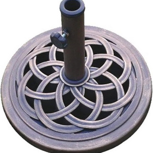 22 LBS Cast Stone Patio  Umbrella Base Holder Made from Rust Free Composite Materials Bronze Powder Coated Finish