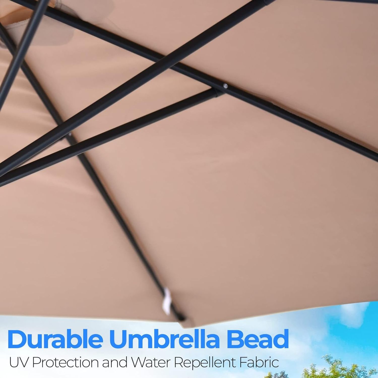 9 FT Patio Table Umbrella 8 Ribs with Push Button Tilt  Outdoor Furniture for Garden Lawn Deck Pool and Beach in Stock