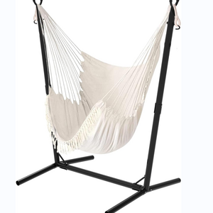 U-Type Hammock Chair with Stand  Height-Adjustable Hammock Stand for Indoor  Outdoor Sturdy Hanging Chair with Stand