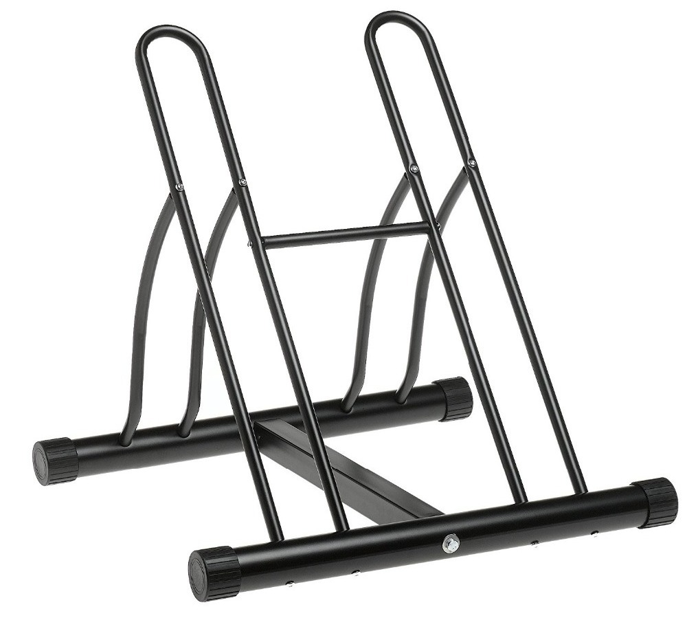 Two Bike Floor Stand Bicycle Instant Park Bike Rack Cycle Stand