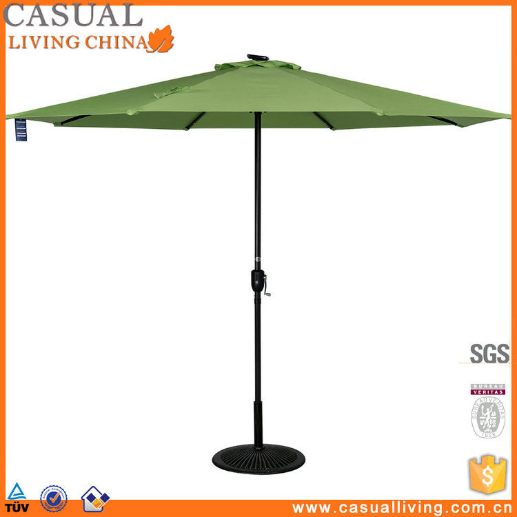 New design 10ft solarpowered LED light fabric outdoor USB rechargeable patio Umbrella