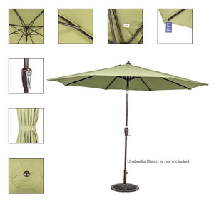 New design 10ft solarpowered LED light fabric outdoor USB rechargeable patio Umbrella