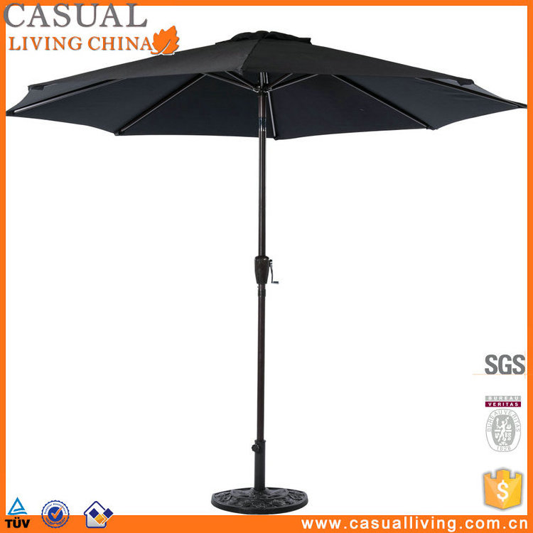 Patio Umbrella Outdoor Table Market Umbrella with umbrella hole Push Button Tilt/Crank, 6 Ribs