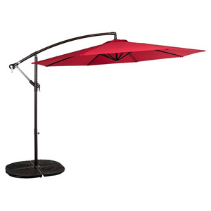 10 Ft Offset Cantilever Hanging Banana Patio Umbrella Freestanding Outdoor Parasol adjustable Market Umbrella Promotional