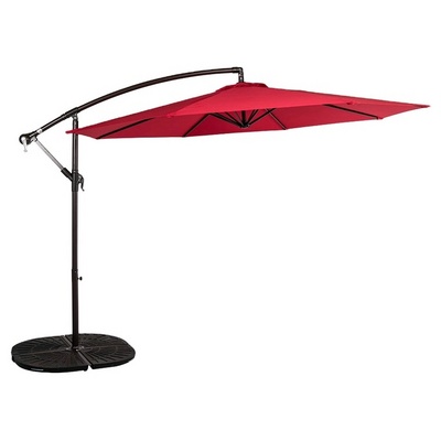 10 Ft Offset Cantilever Hanging Banana Patio Umbrella Freestanding Outdoor Parasol adjustable Market Umbrella Promotional