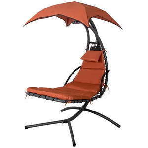 Hanging Chaise Lounger Chair Arc Stand Air Porch Swing with canopy