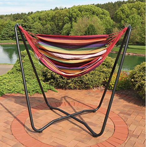 Outdoor Furniture hammock chair swing with metal style X-Type stand