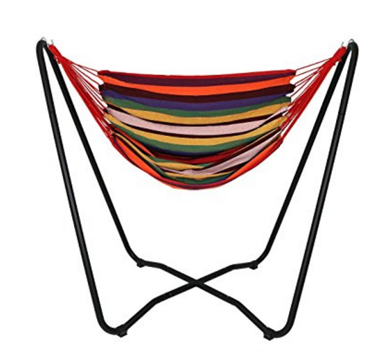 Outdoor Furniture hammock chair swing with metal style X-Type stand