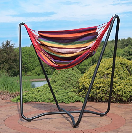 Outdoor Furniture hammock chair swing with metal style X-Type stand