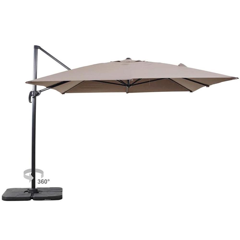 Outdoor 10'x10' Deluxe 360 Rotation Off-Set Hanging Roma Sunshade Cantilever Patio Umbrella