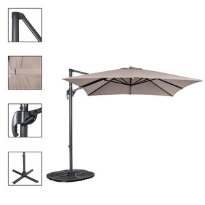 Outdoor 10'x10' Deluxe 360 Rotation Off-Set Hanging Roma Sunshade Cantilever Patio Umbrella