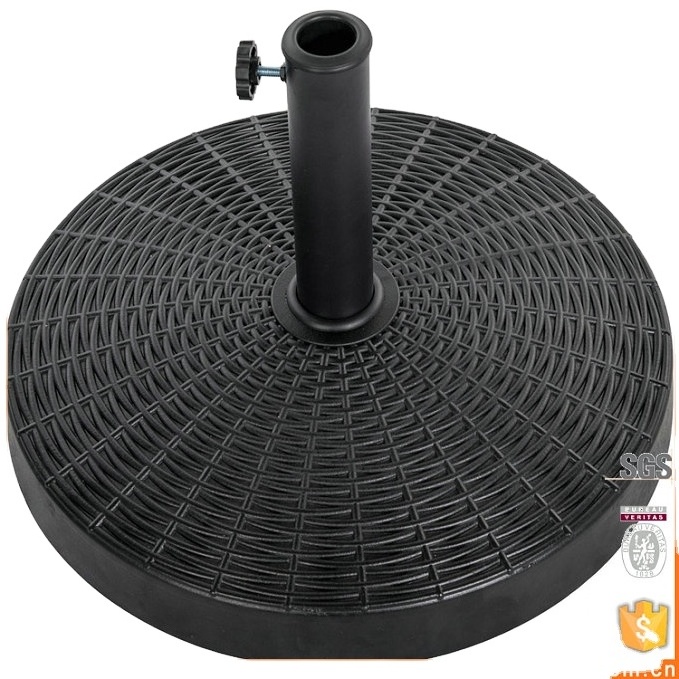 Wicker Resin Black Patio outdoor Market Umbrella Base Metal Heavy Duty Stand