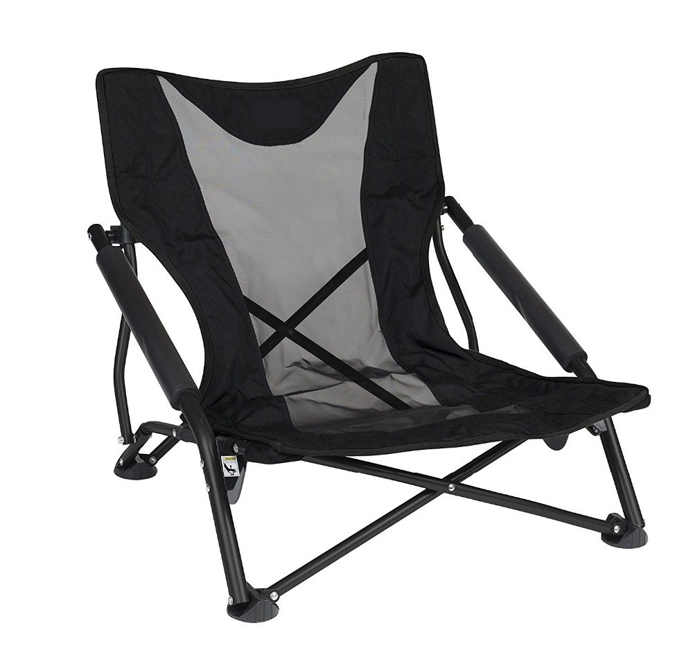 Folding Lightweight Compact and Durable Low Profile Chair with Mesh Back