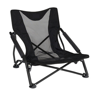 Folding Lightweight Compact and Durable Low Profile Chair with Mesh Back