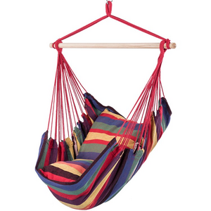 Camping Canvas Striped Hanging Hammock Chair Porch Swing