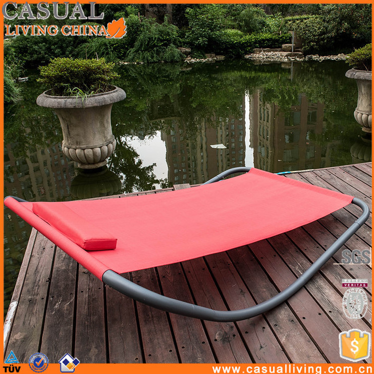 Hammocks Patio Garden Outdoor Rocking Lounger Hammock Swing Bed with Pillow