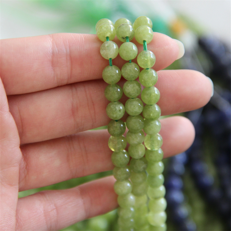 Pasirley Wholesale Natural Semi-Precious Stone Natural Stone Natural Burma Jade Beads Natural Jade  Beads For Jewelry Making