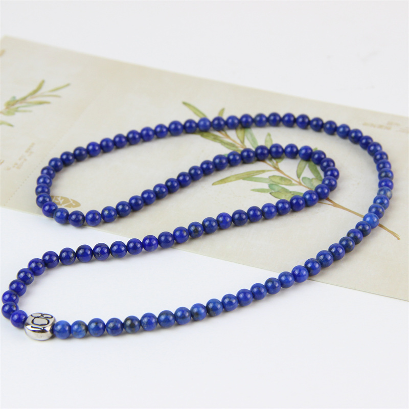 Pasirley Wholesale Natural Stone Lapis Lazuli 108 Buddha Beads Bracelet High Quality  Charm Bracelet Jewelry