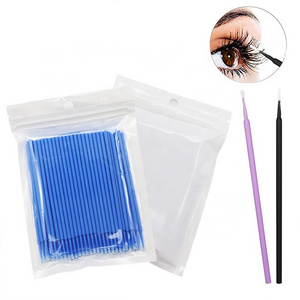 Durable Micro Disposable Eyelash Extension Makeup Brushes Individual Applicators Mascara Removing Tools