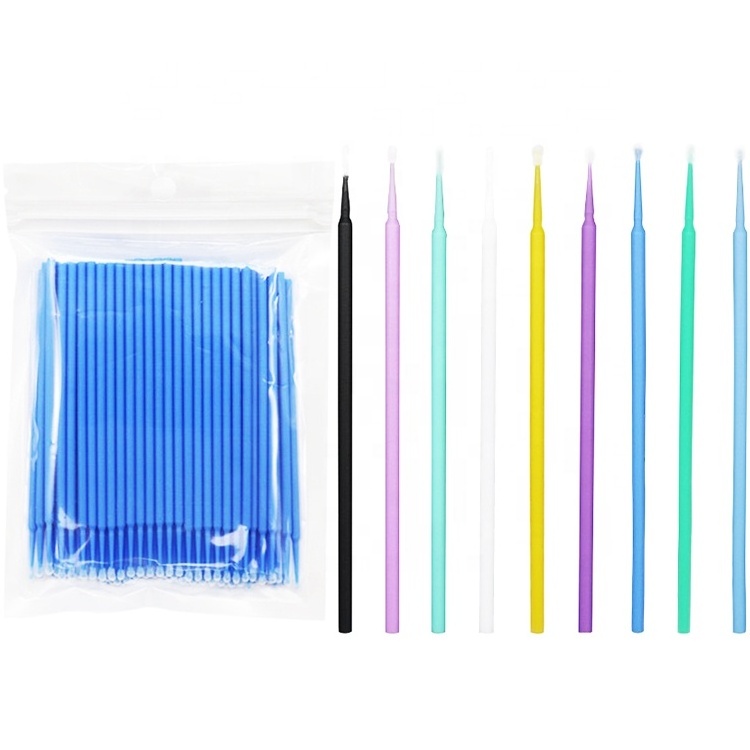 Durable Micro Disposable Eyelash Extension Makeup Brushes Individual Applicators Mascara Removing Tools