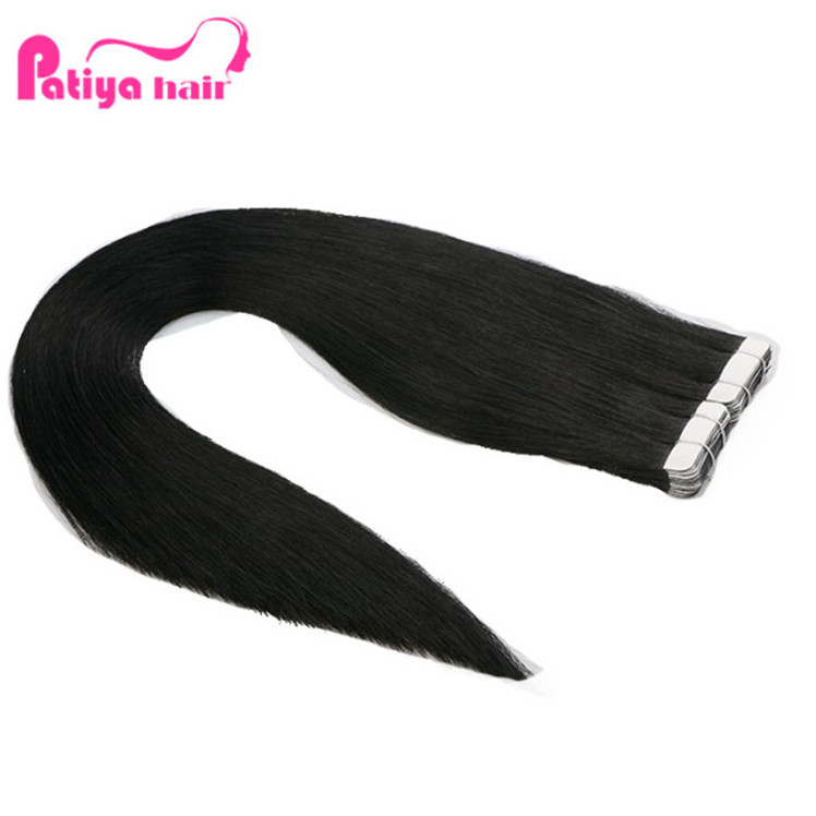 Natural Black Silky Straight Tape Ins Eurasian Virgin Hair High Quality Vietnamese Raw Hair Tape In Extensions Human Hair