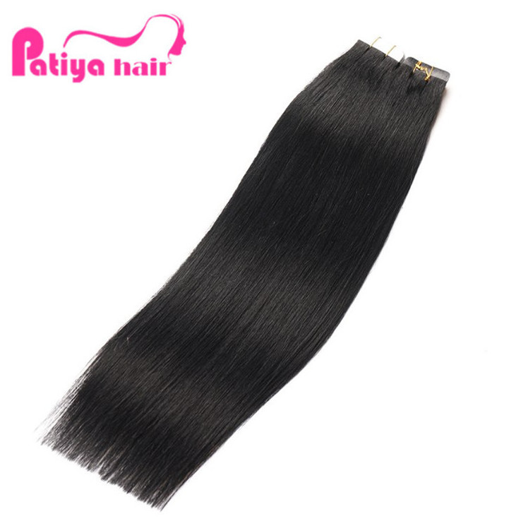 Natural Black Silky Straight Tape Ins Eurasian Virgin Hair High Quality Vietnamese Raw Hair Tape In Extensions Human Hair