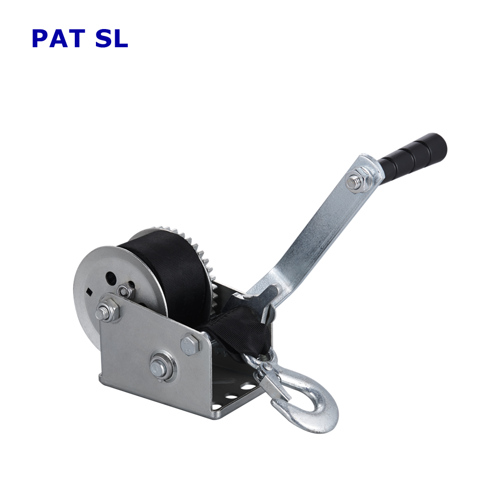 High Quality Mini Hand Winch 800LBS Trailer Winch Horizontal Lifting Hand Crank Small Winch Wire Rope Cable  Strap Webbing