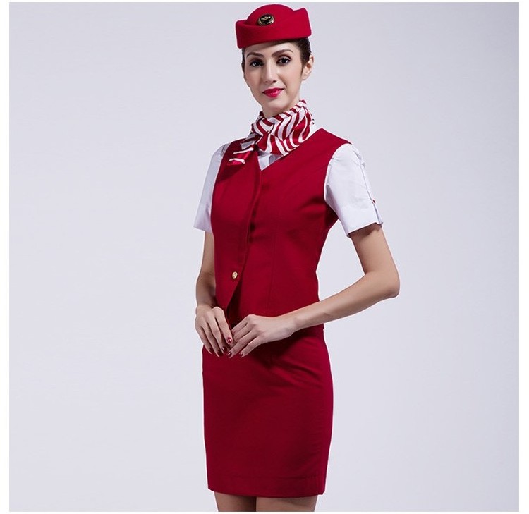 Customize Fashion new Designs Elegant guangzhou pilot airline Stewardess Uniform