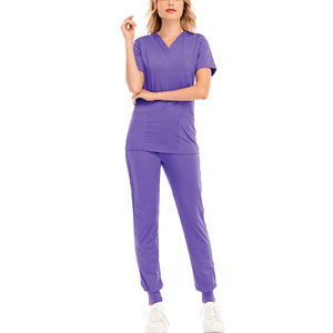 High Quality Hospital Clinic Doctor Work Suits Tops Pants Unisex Scrub Pet Nursing Medical Uniform Suit